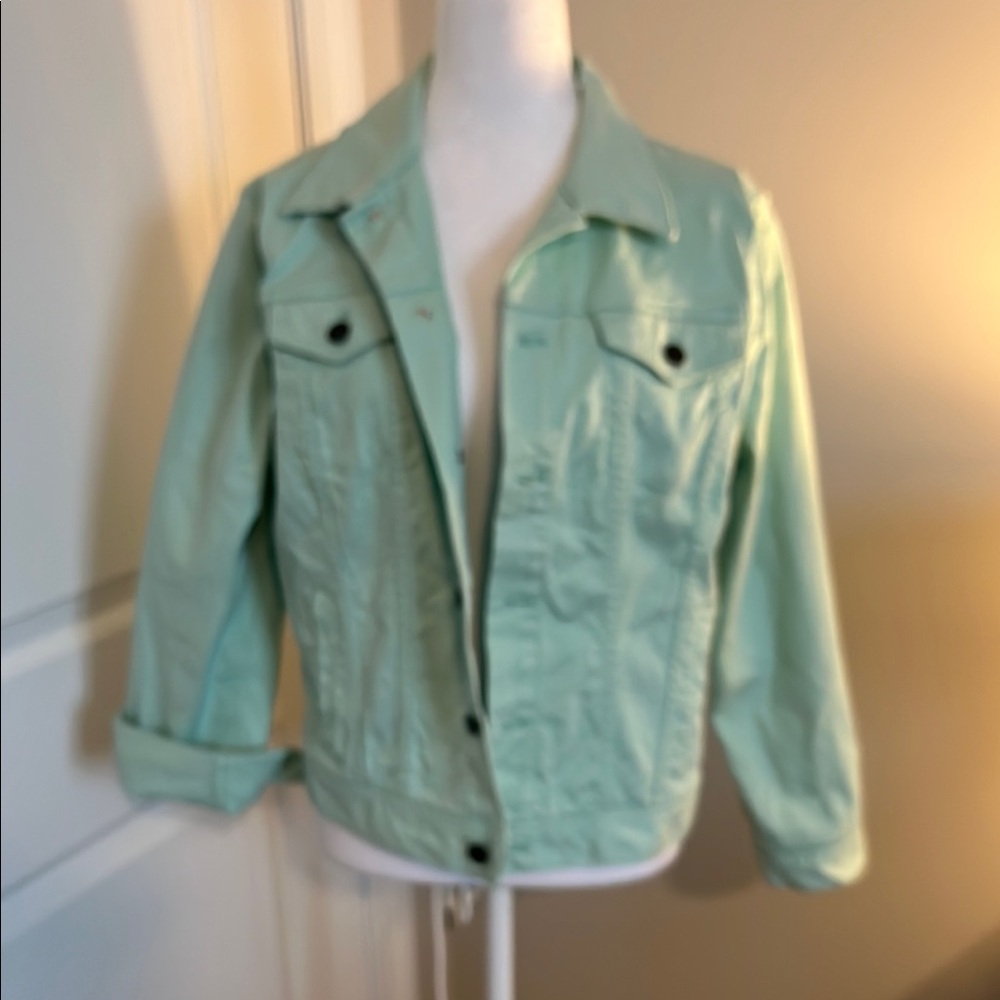 Talbots Mint Green Cotton Jacket